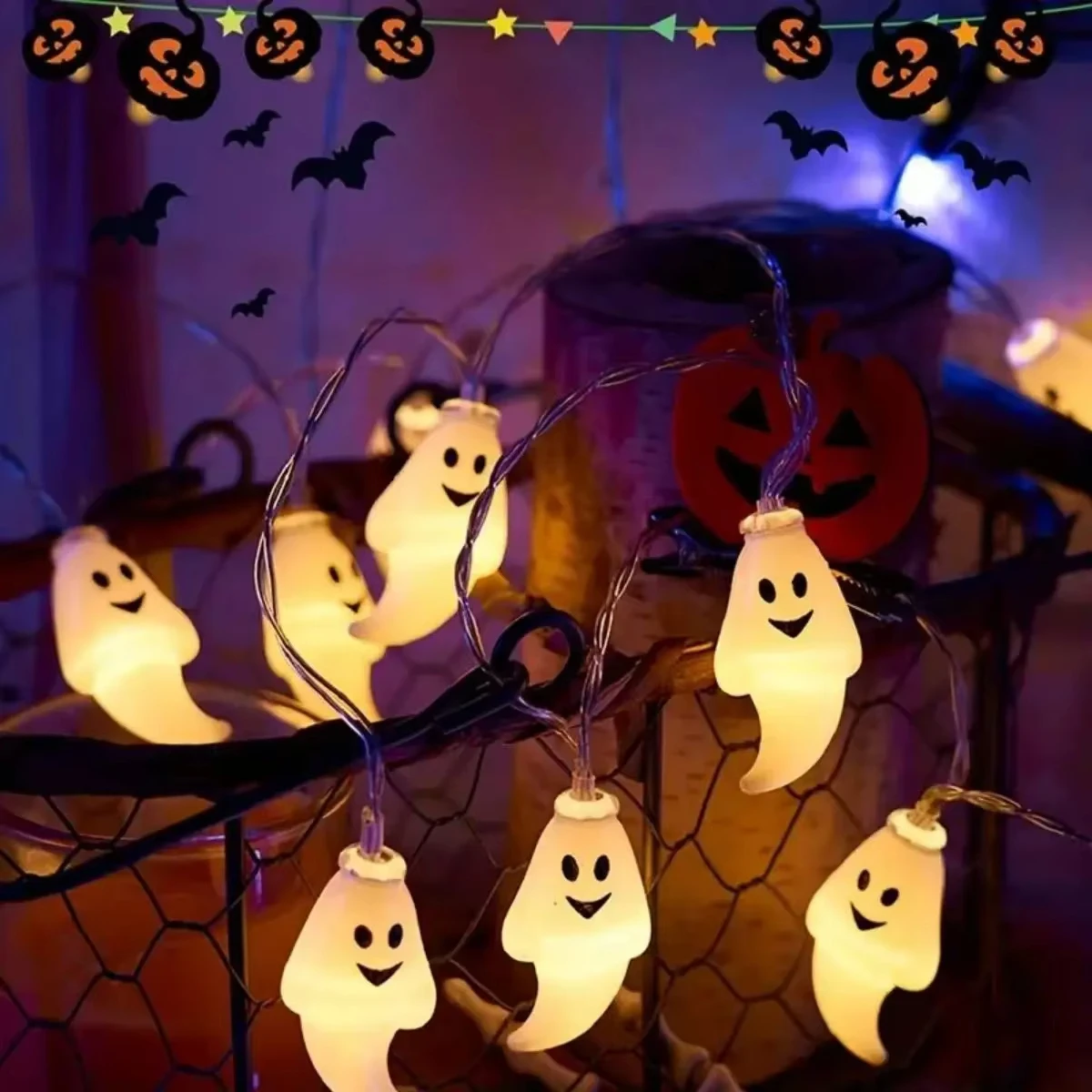 Battery Ghost LED String Light - Led Fairy String Lights ulasan dan harga