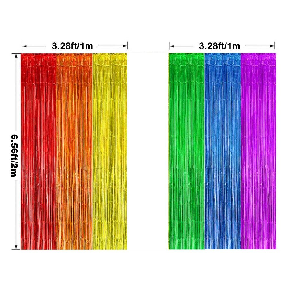 Party Backdrop Fringe Tinsel C - Tinsel Garland Decoration ulasan dan harga