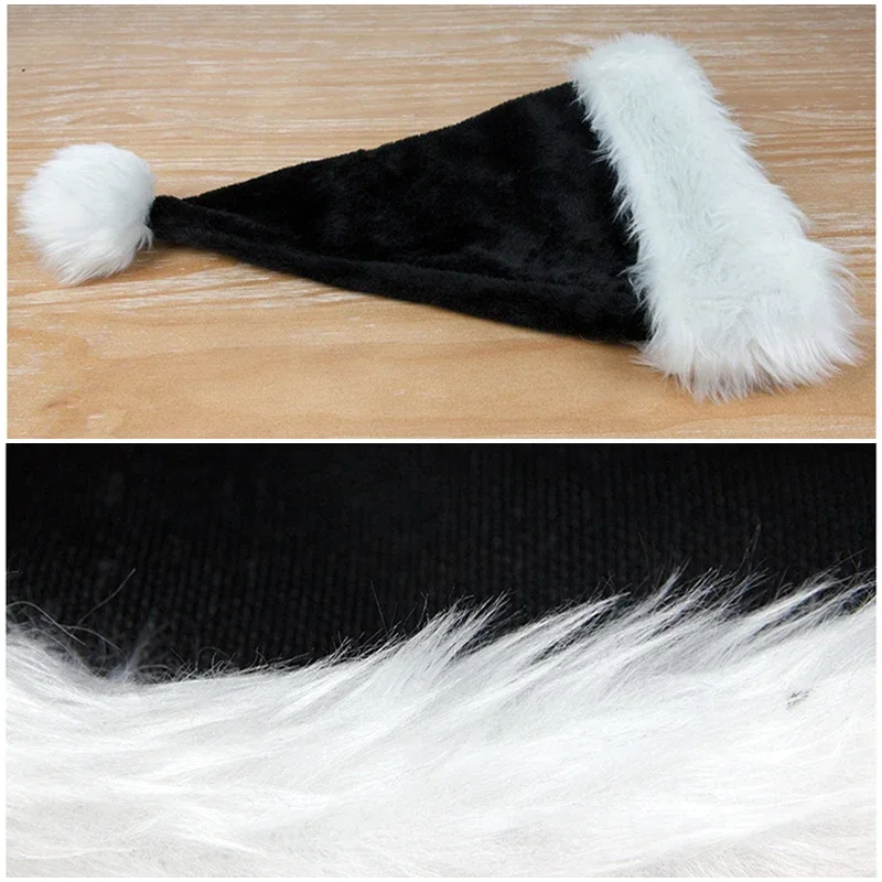Unisex Xmas Black Plush Christ - Santa Hat Plush ulasan dan harga