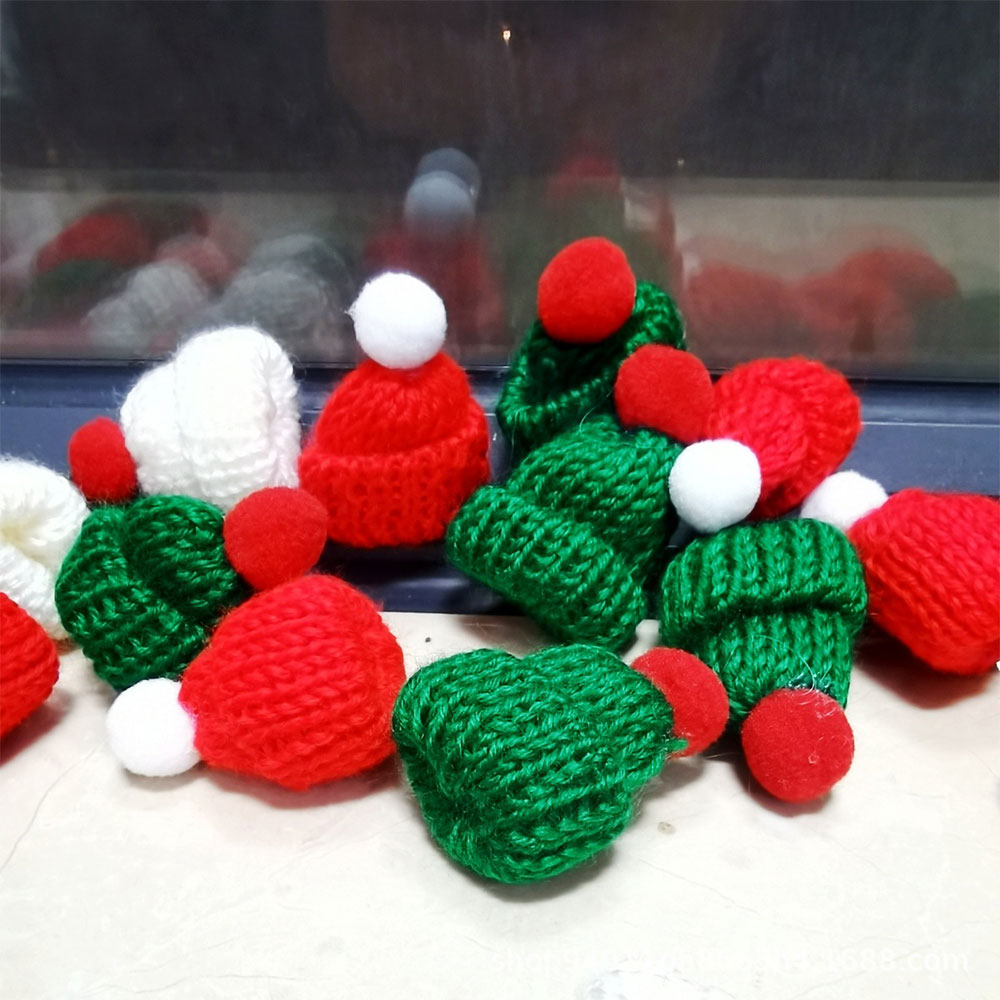 10Pcs 3.5x5cm Mini Christmas K - Santa Hat Plush ulasan dan harga