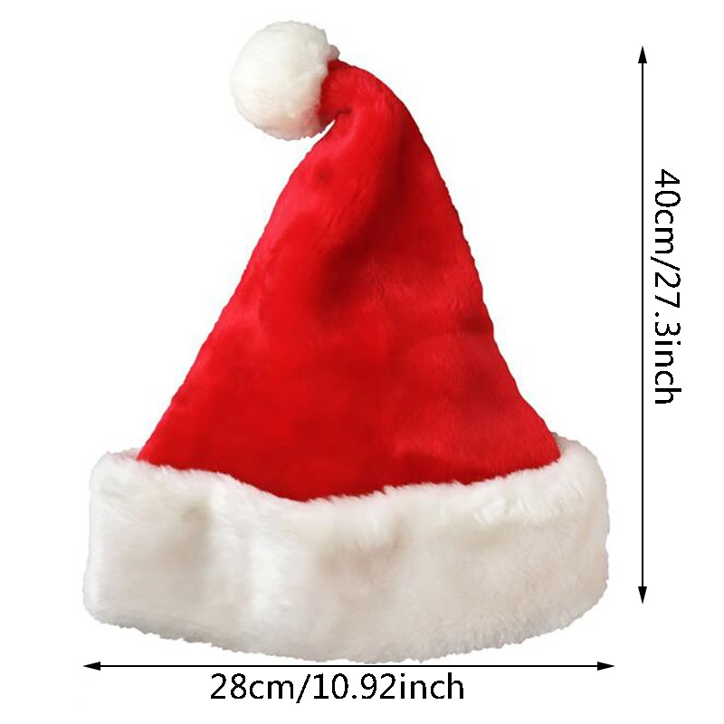 Christmas Santa Hat Xmas Long  - Santa Hat Plush ulasan dan harga