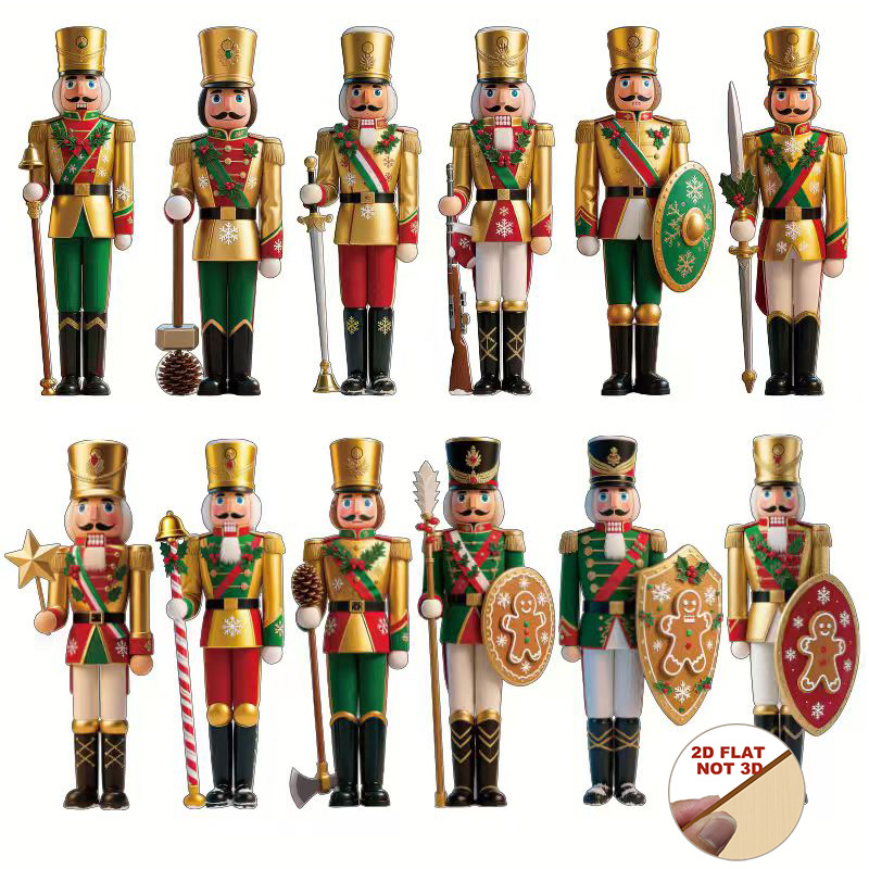 2D Flat 12Pcs Wooden Nutcracke - Nutcracker Figurine ulasan dan harga