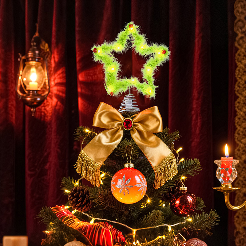 Plush Five-pointed Star Twisty - Star Tree Topper ulasan dan harga