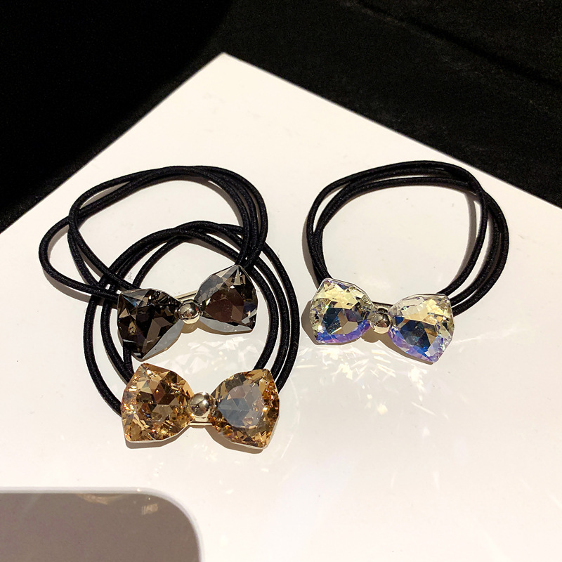 Rhinestone Bow Hair Ropes Set  - Ribbon Bow Gift ulasan dan harga