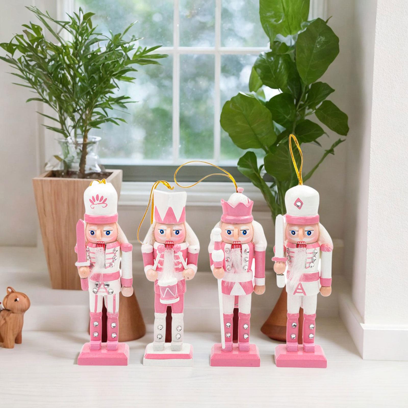 4x Wooden Nutcracker Soldier F - Nutcracker Figurine ulasan dan harga