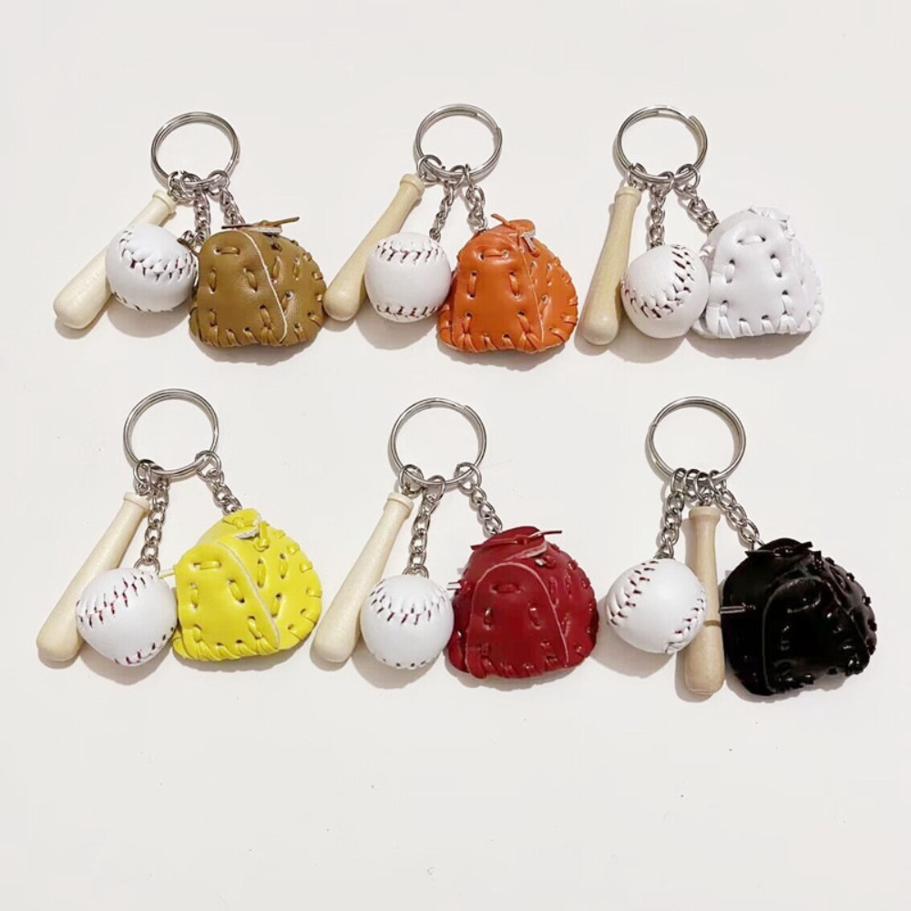 2CM Baseball Keychain 3Pcs Set - Ornament Ball Set ulasan dan harga