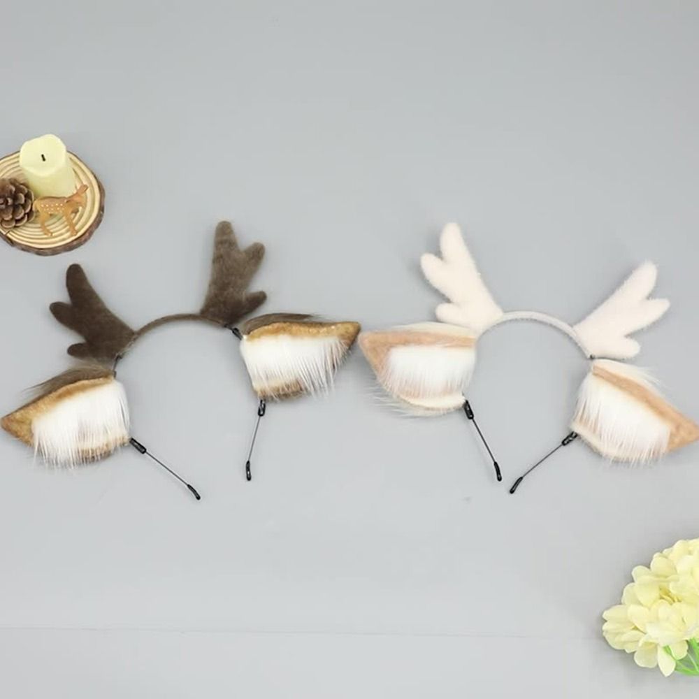 Deer Ears Reindeer Antler Head - Reindeer Antlers Headband ulasan dan harga