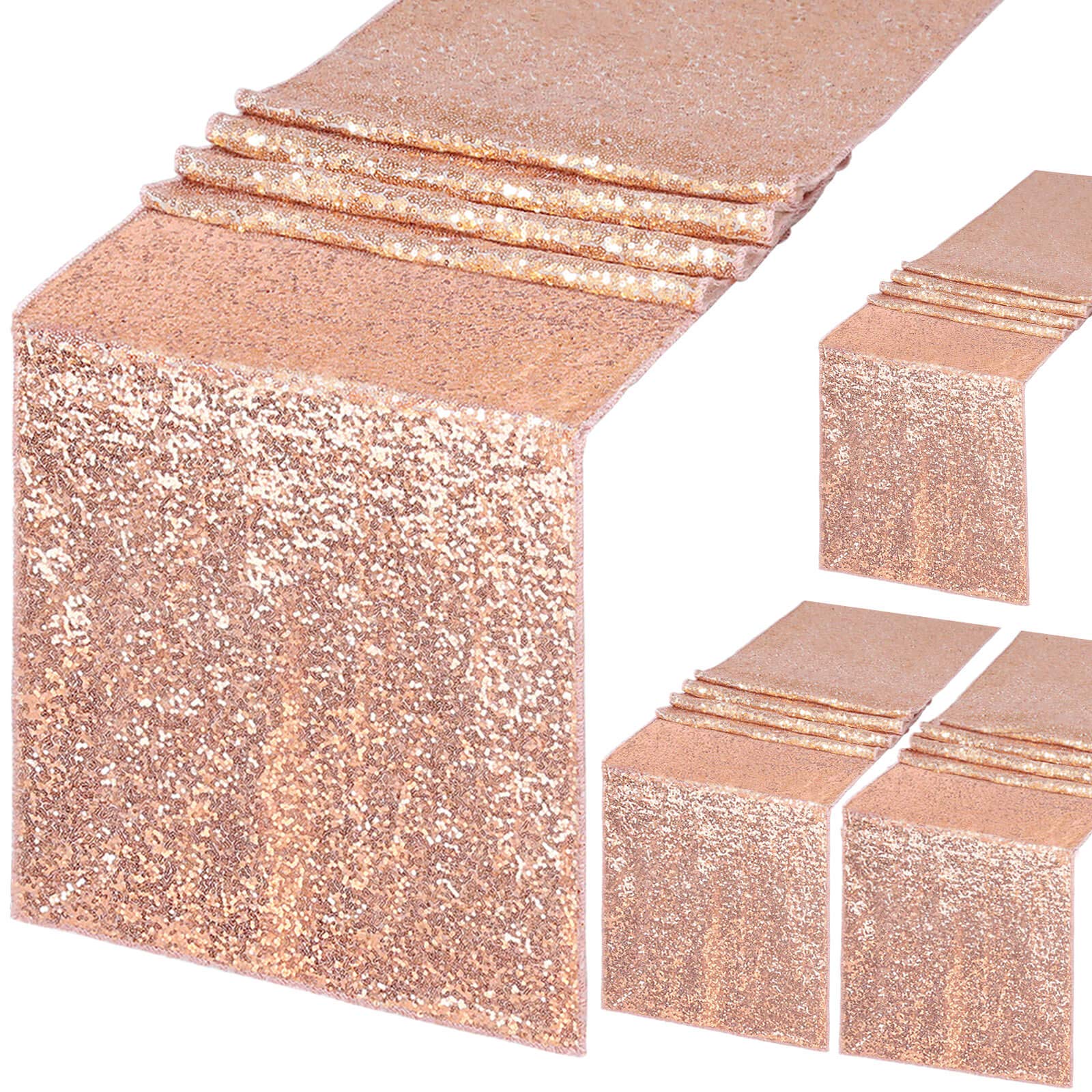 4pcs Glitter Sequin Table Runn - Christmas Table Runner ulasan dan harga