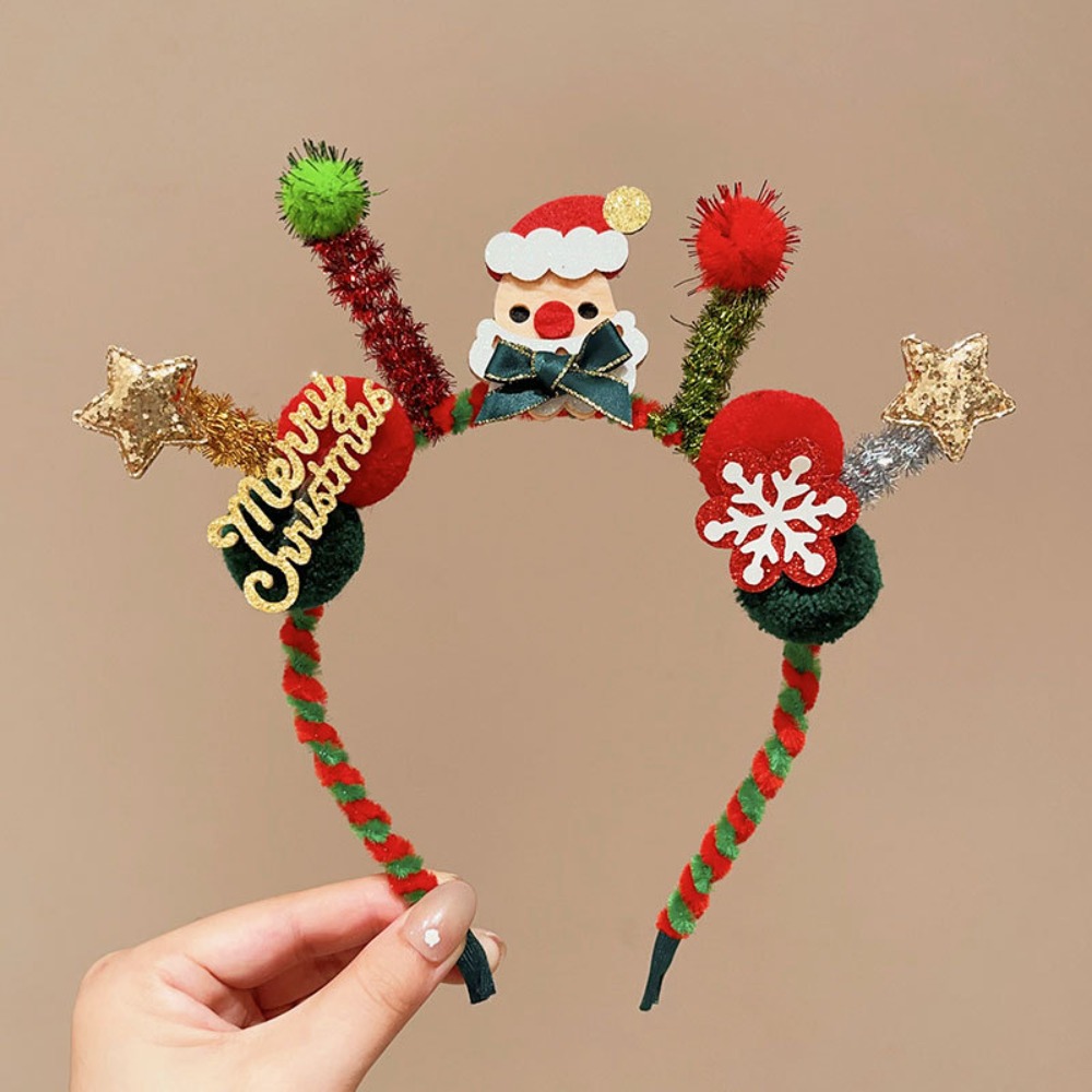 Plush LED Christmas Headband G - Reindeer Antlers Headband ulasan dan harga