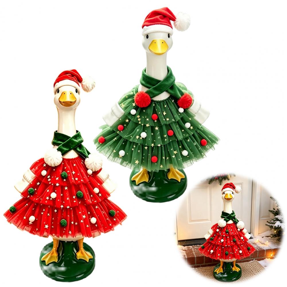 Christmas Porch Goose Outfit,  - Santa Hat Plush ulasan dan harga