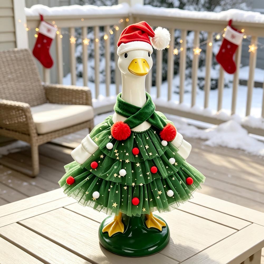 Christmas Porch Goose Outfit,  - Santa Hat Plush ulasan dan harga