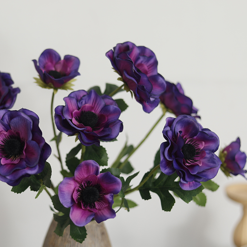 New 3 Heads Anemone Fake Flowe - Christmas Wreath Fake ulasan dan harga