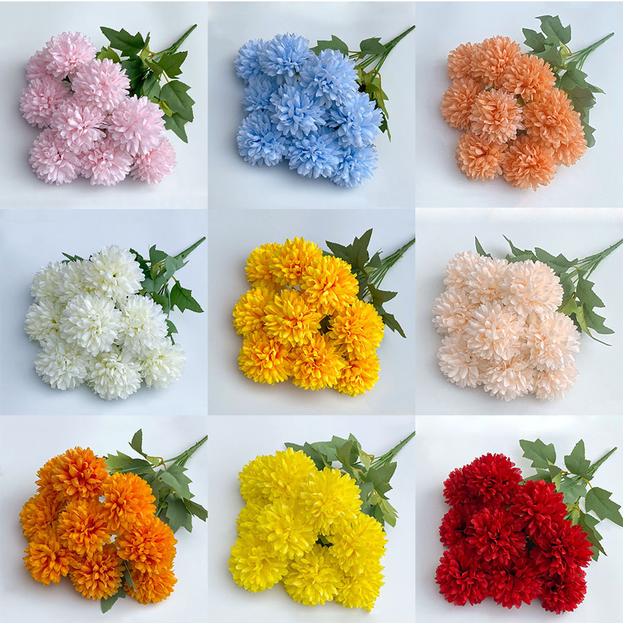 Artificial Flower Bouquet Chry - Christmas Wreath Fake ulasan dan harga
