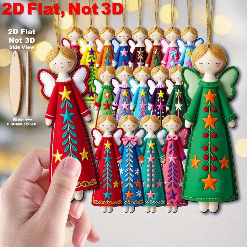 16Pcs Colorful Angel Ornaments - Star Tree Topper ulasan dan harga