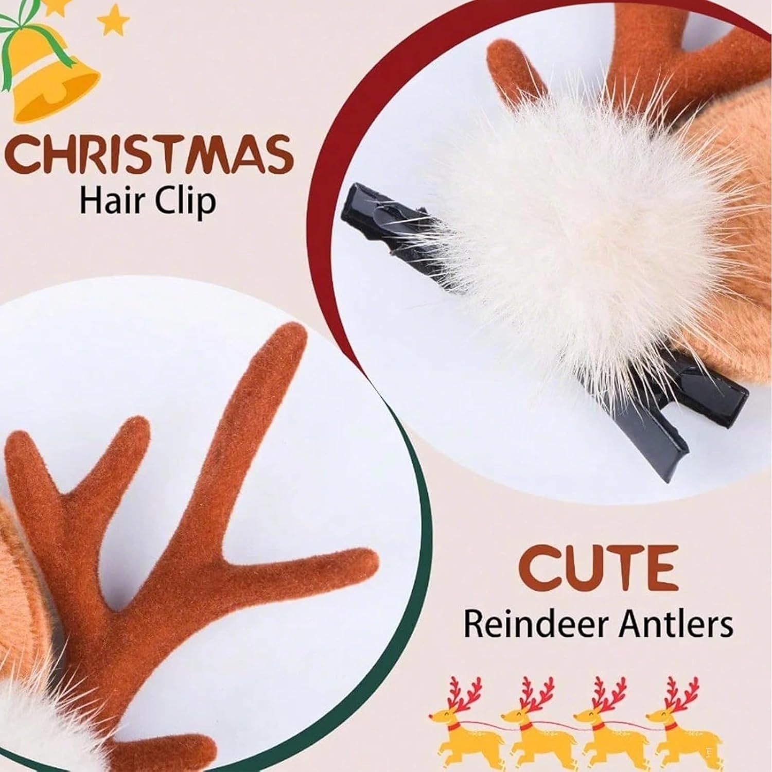 1/2Pairs Small Deer Ears Antle - Reindeer Antlers Headband ulasan dan harga